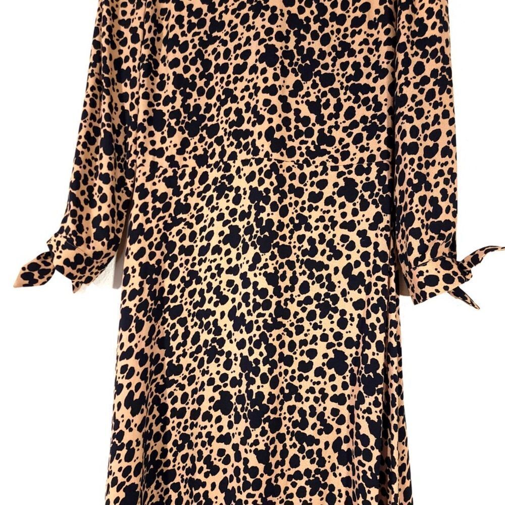 New Reformation Port Leopard Print Midi Dress Bli… - image 4